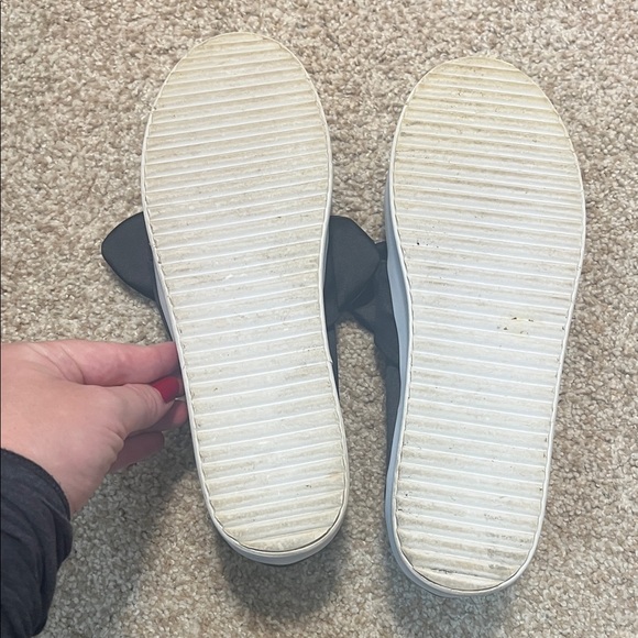 1447. Worn Twice - Rebecca Minkoff Stacey Satin Black Bow Sneakers - Picture 10 of 12